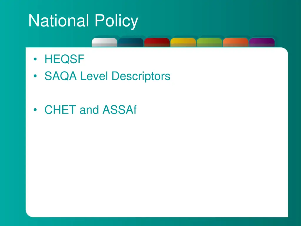 national policy