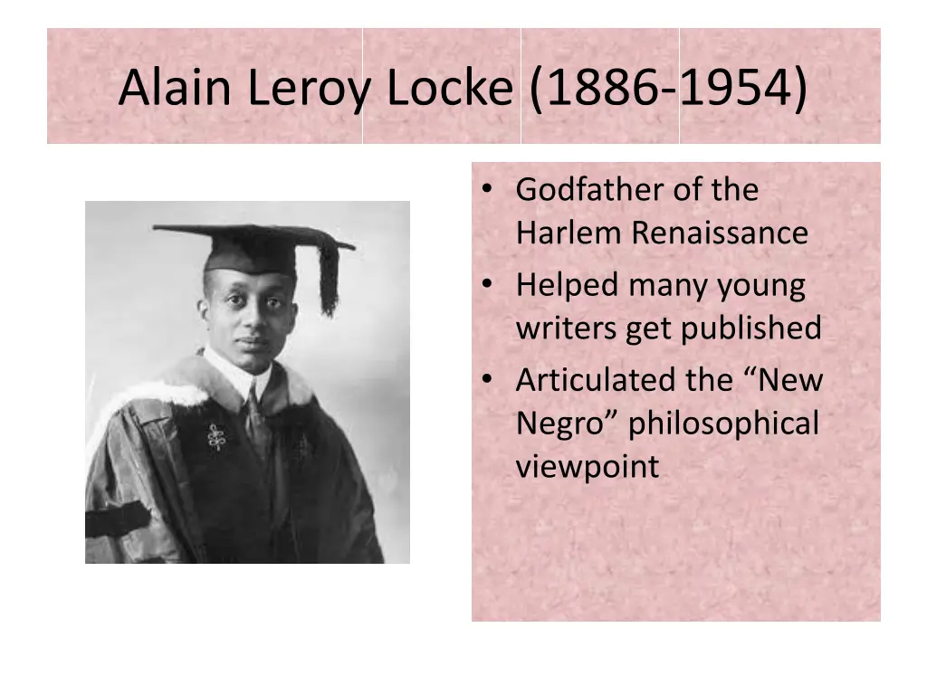 alain leroy locke 1886 1954