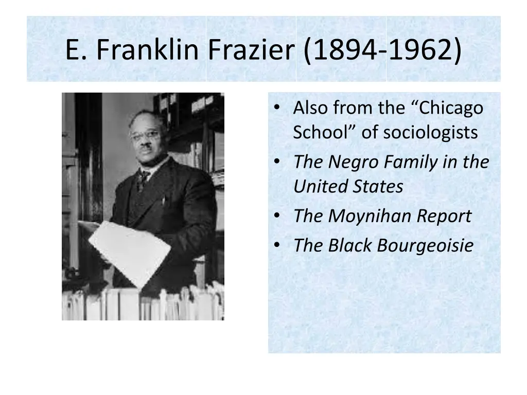 e franklin frazier 1894 1962