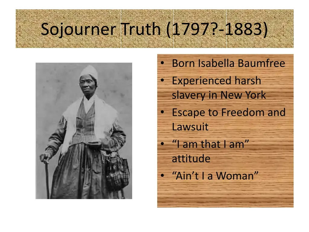 sojourner truth 1797 1883