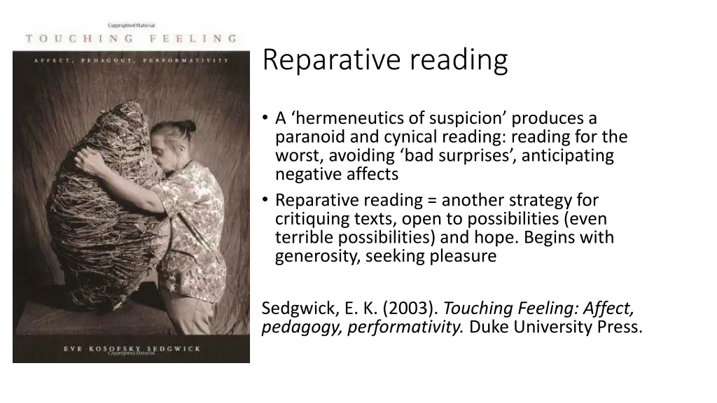 reparative reading
