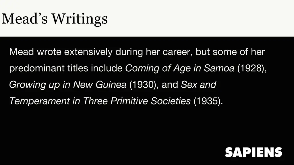 mead s writings