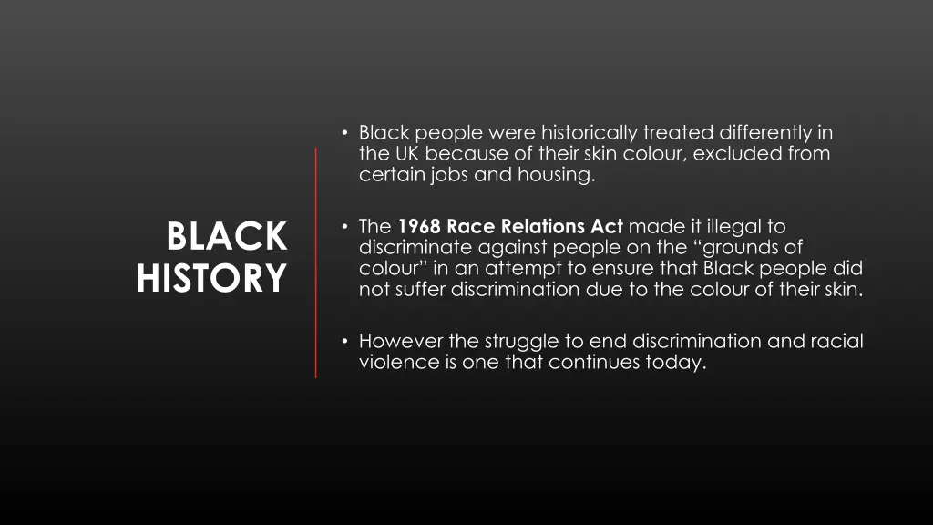 black people were historically treated