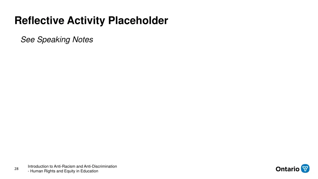 reflective activity placeholder 3