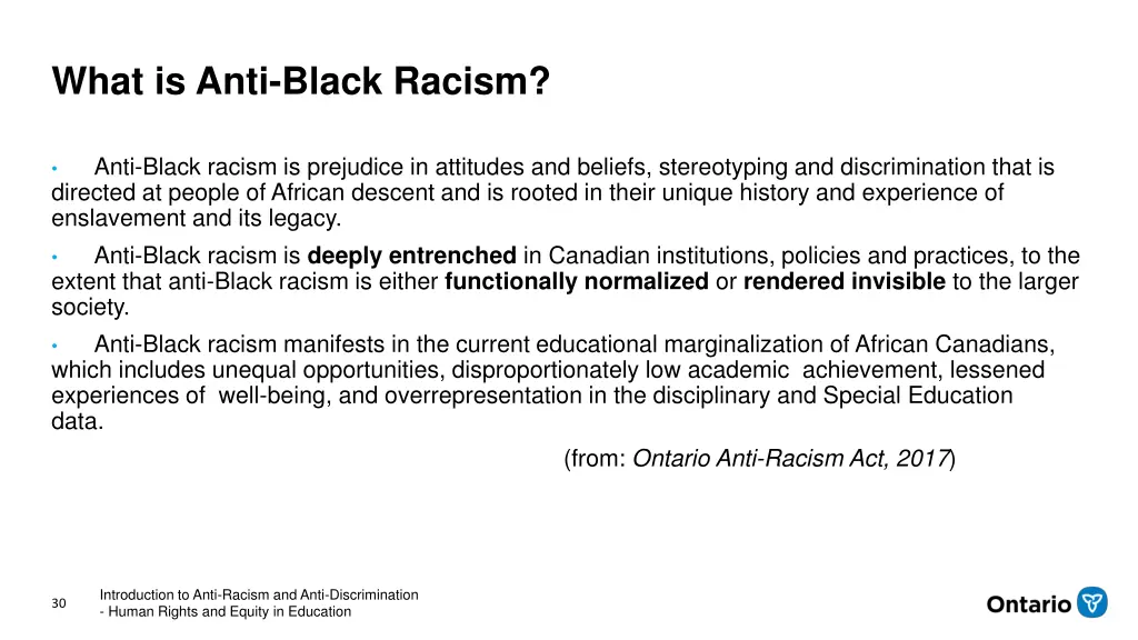 what is anti black racism