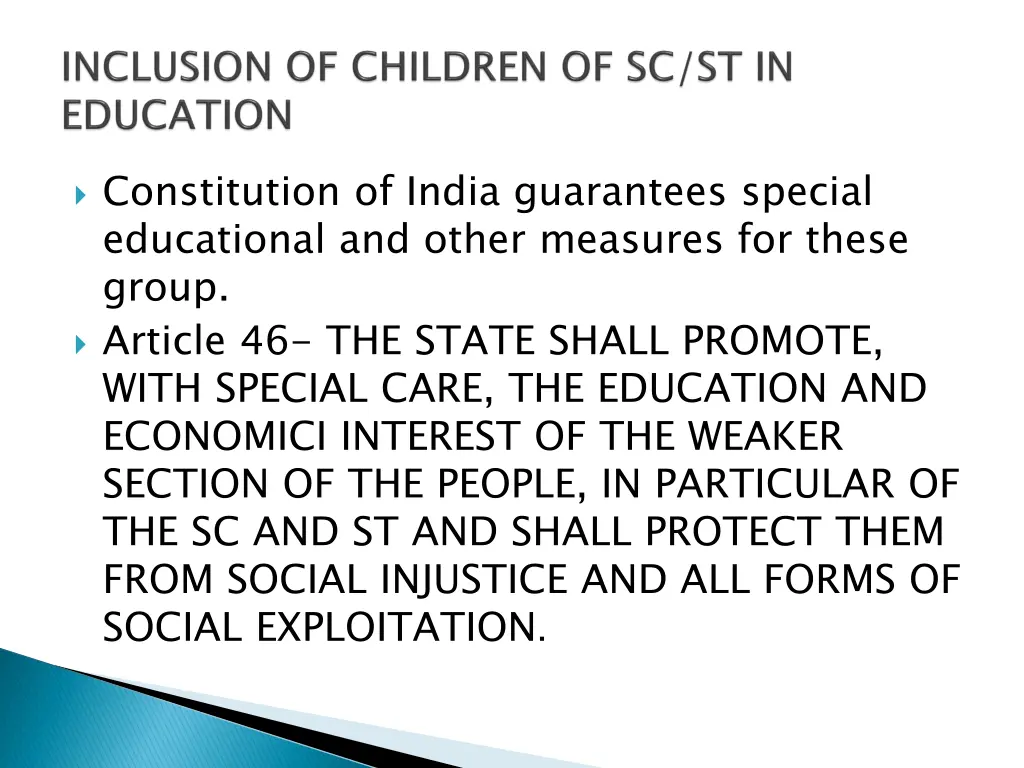 constitution of india guarantees special
