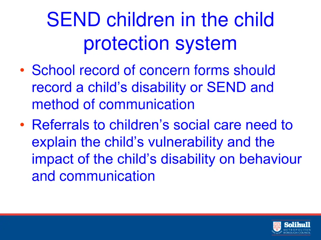 send children in the child protection system