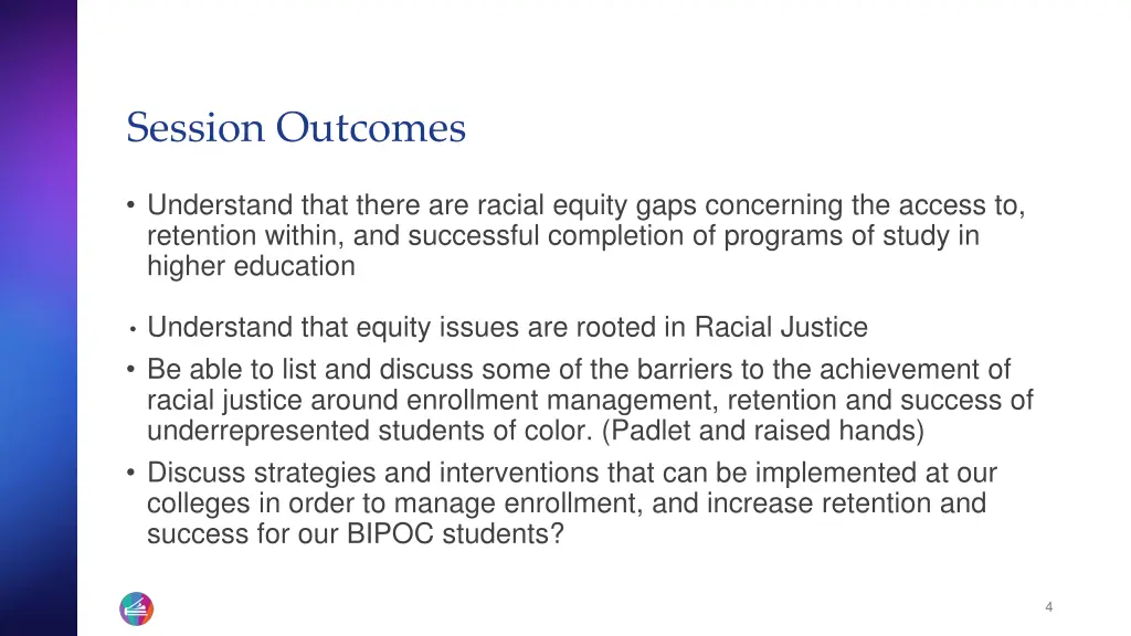 session outcomes