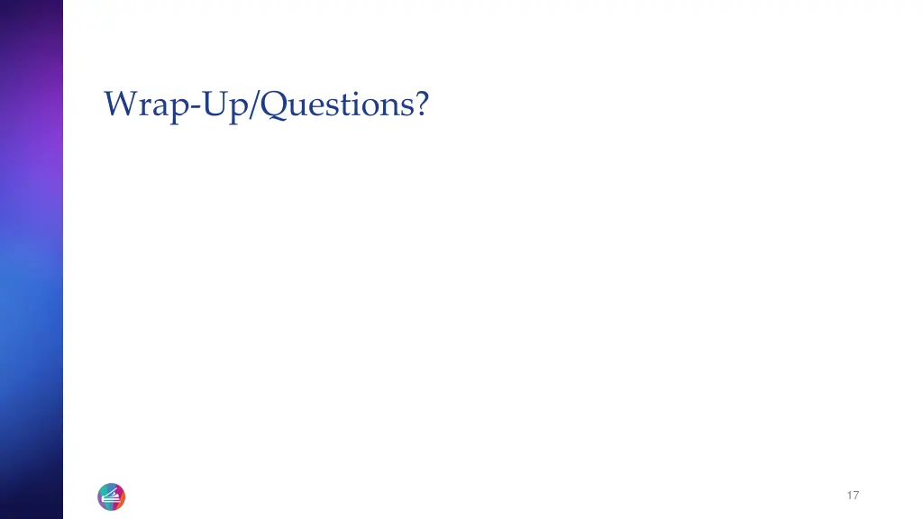 wrap up questions