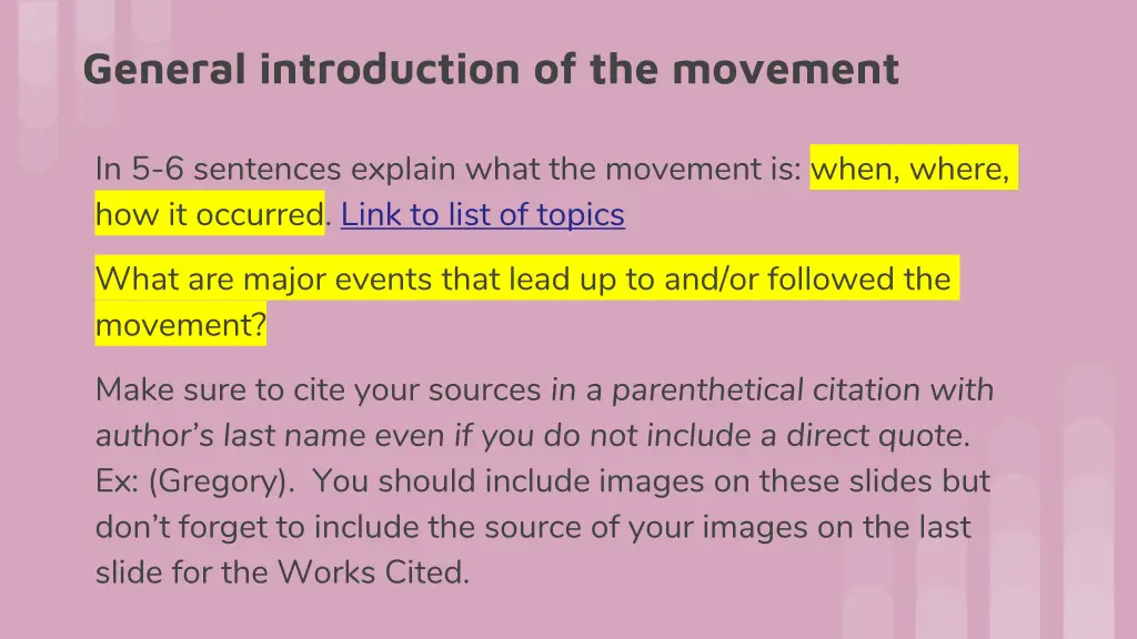 general introduction of the movement