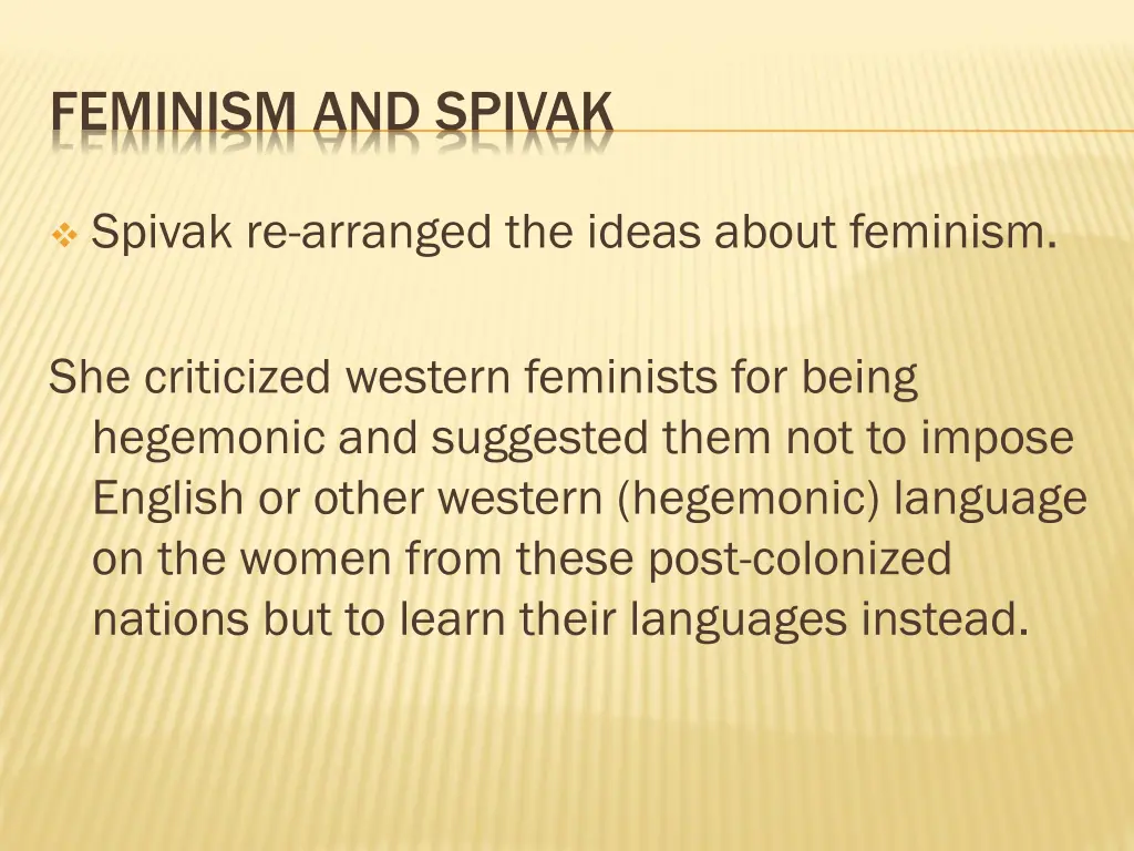 feminism and spivak