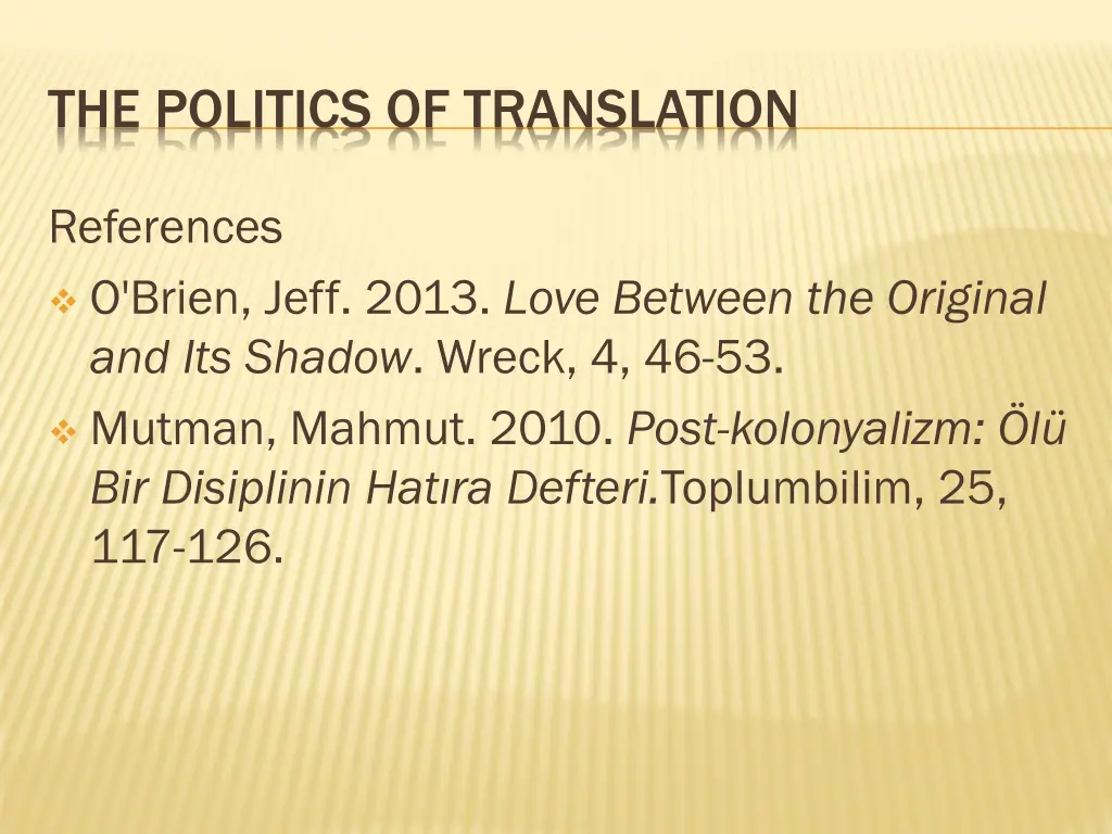 the politics of translation 9