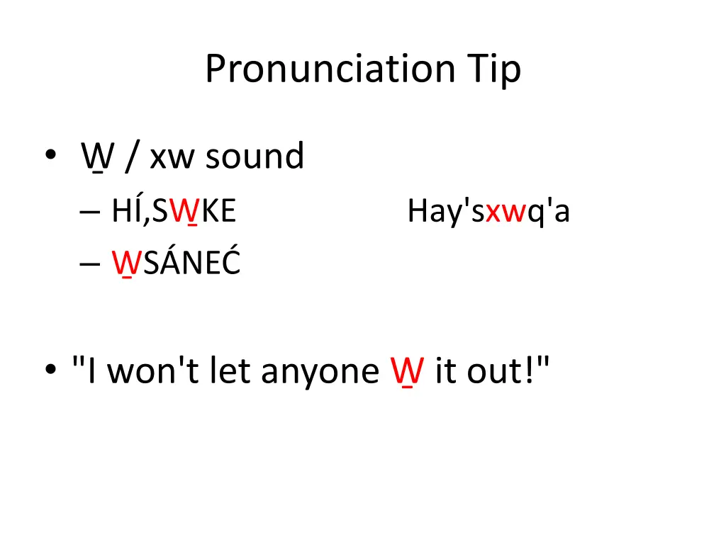 pronunciation tip