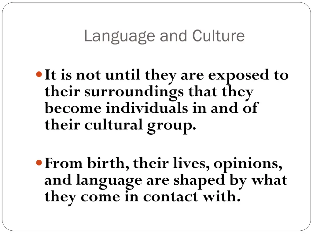 language and culture