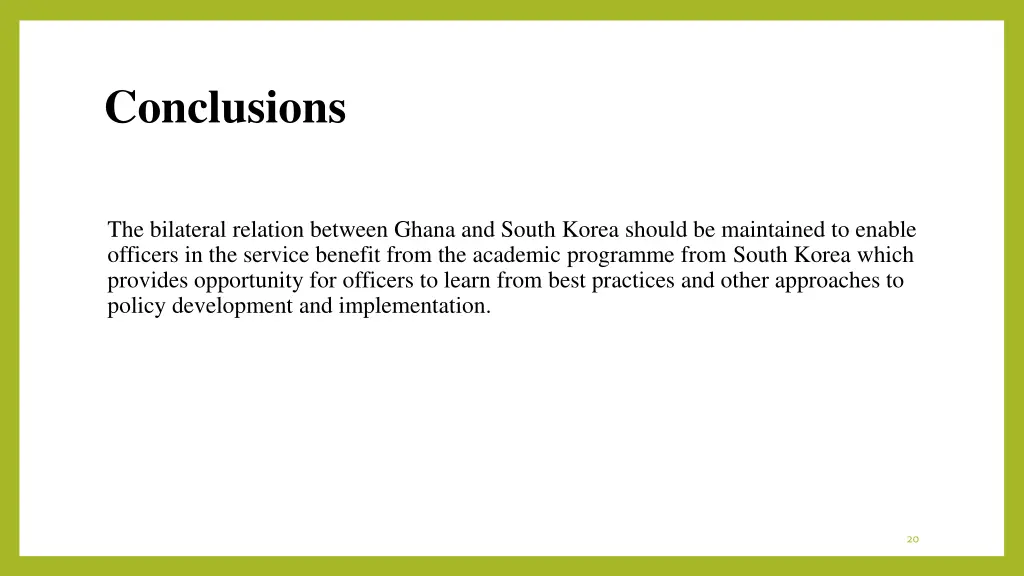 conclusions