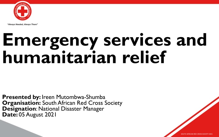 emergency services and humanitarian relief