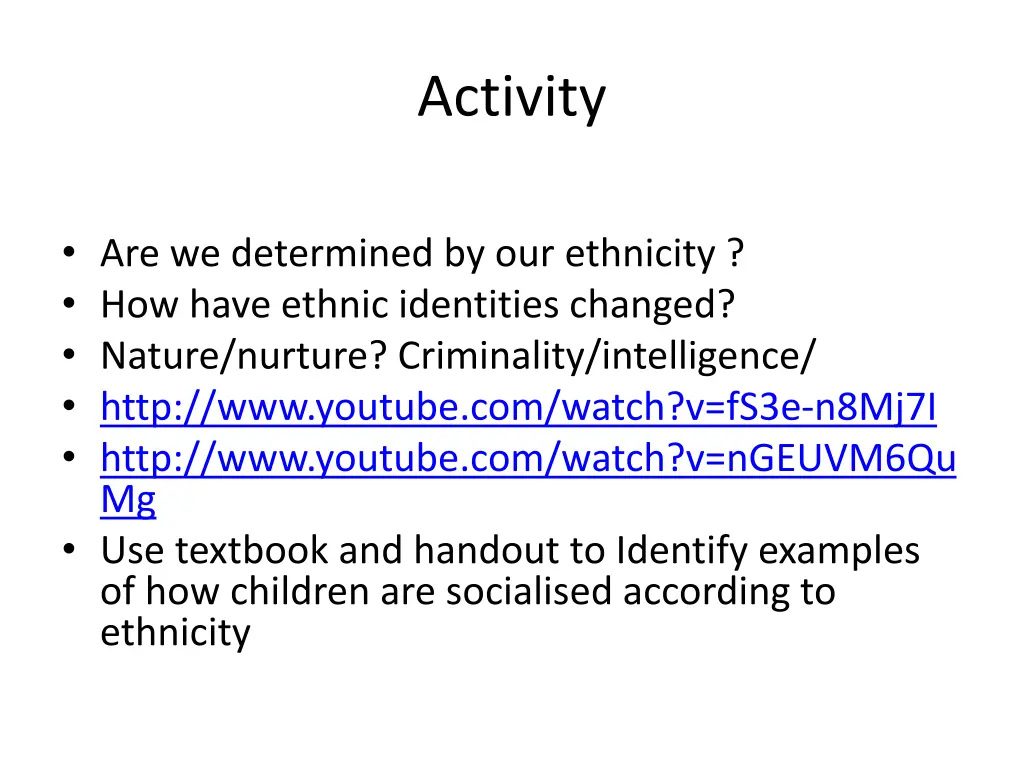 activity