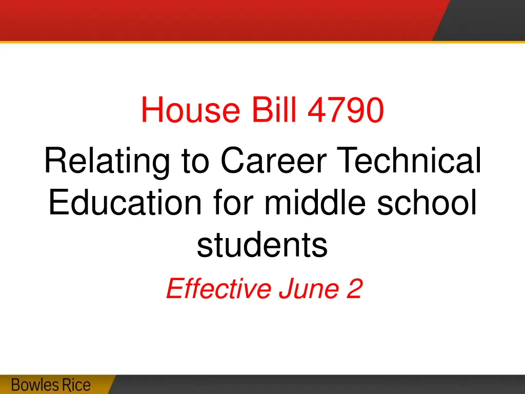 house bill 4790 relating to career technical