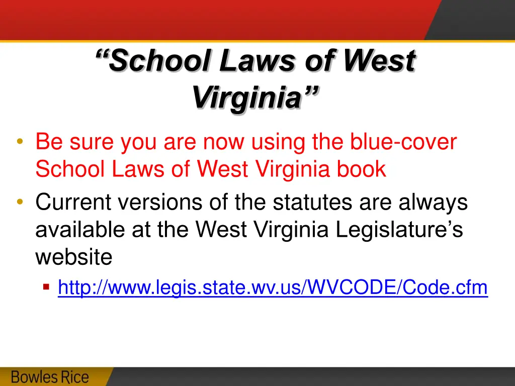 school laws of west virginia