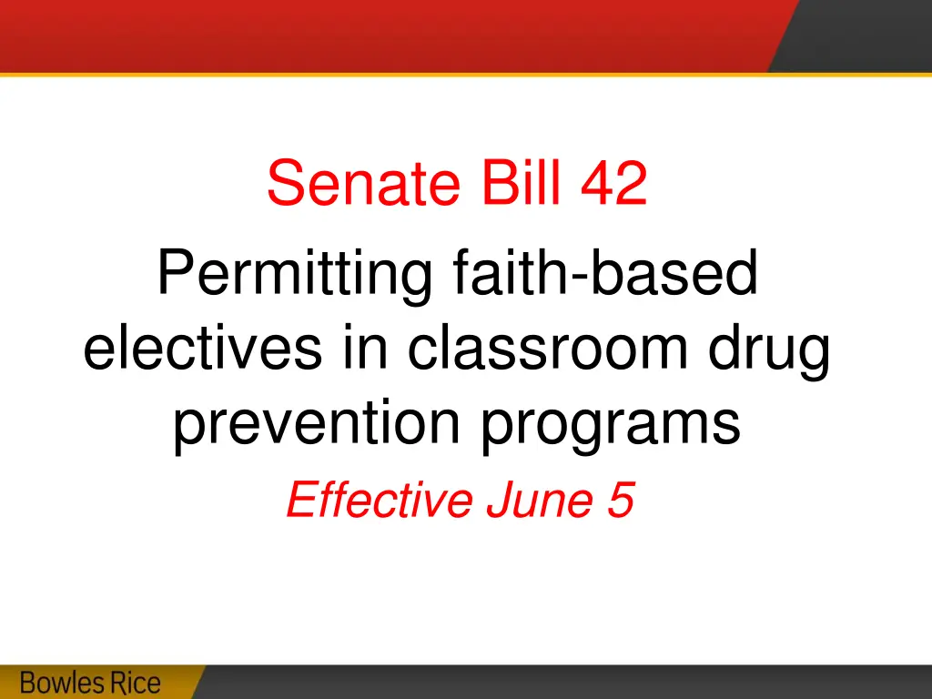 senate bill 42 permitting faith based electives