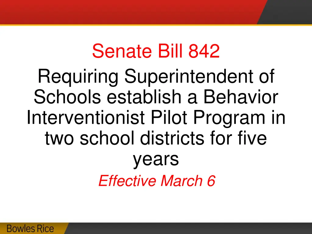 senate bill 842 requiring superintendent