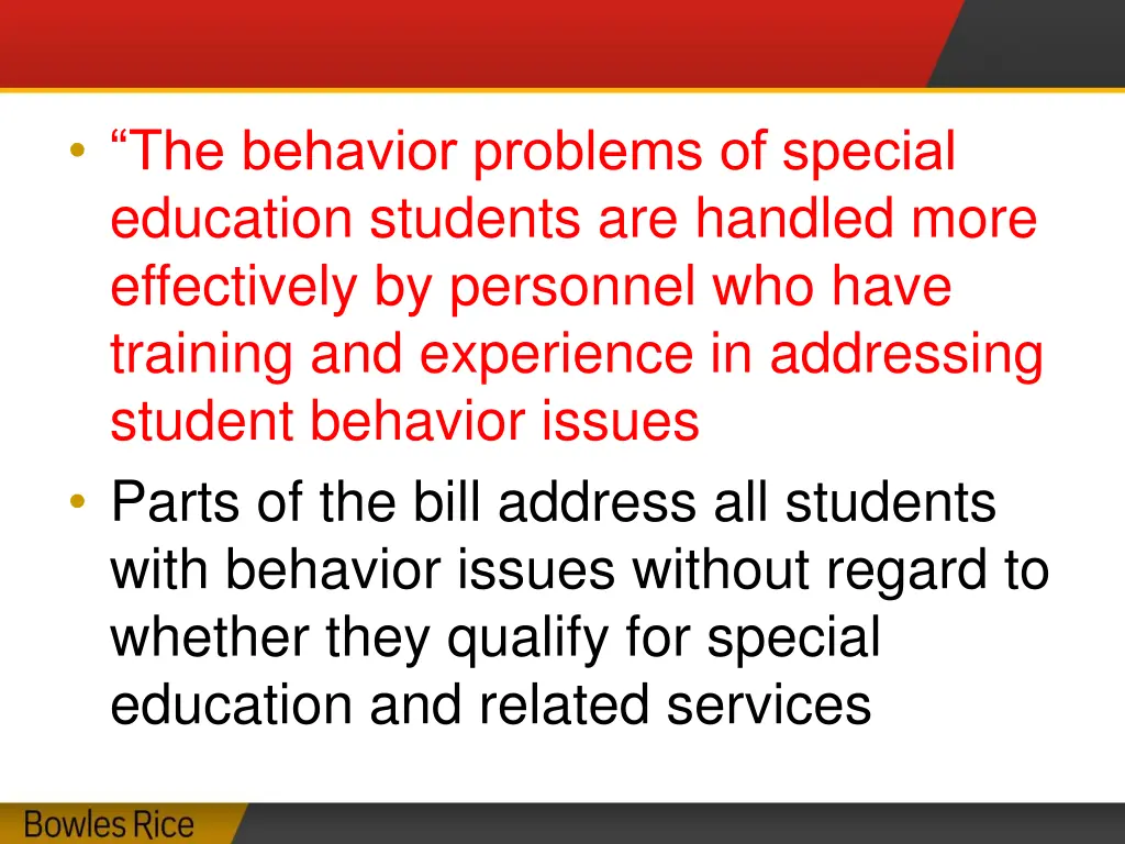 the behavior problems of special education