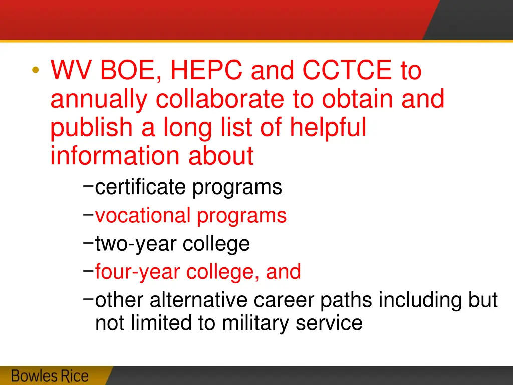 wv boe hepc and cctce to annually collaborate