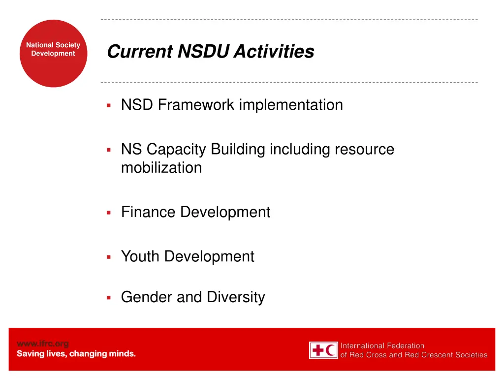 current nsdu activities