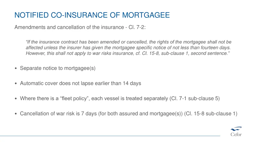 notified co insurance of mortgagee 3