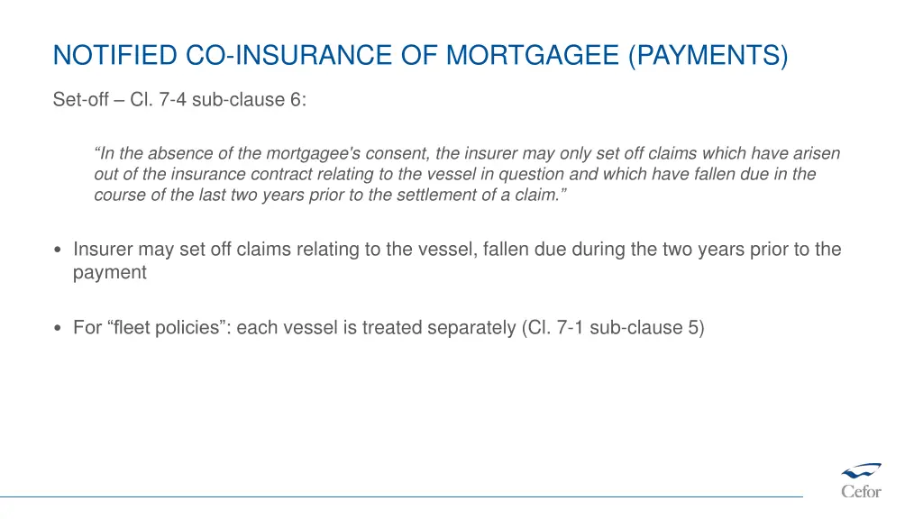 notified co insurance of mortgagee payments 4