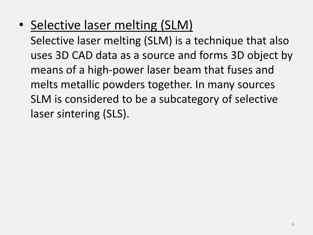 selective laser melting slm selective laser