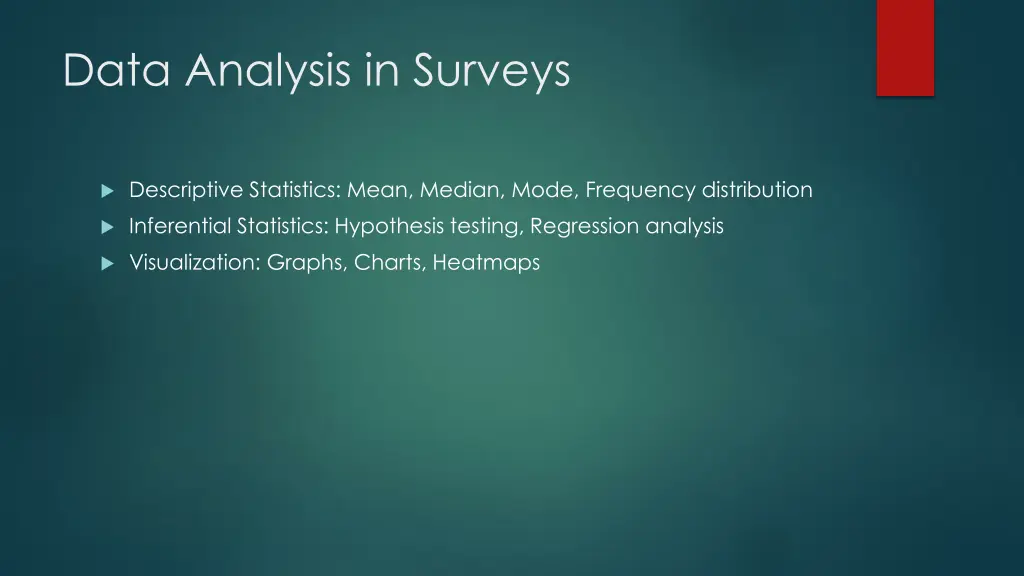 data analysis in surveys