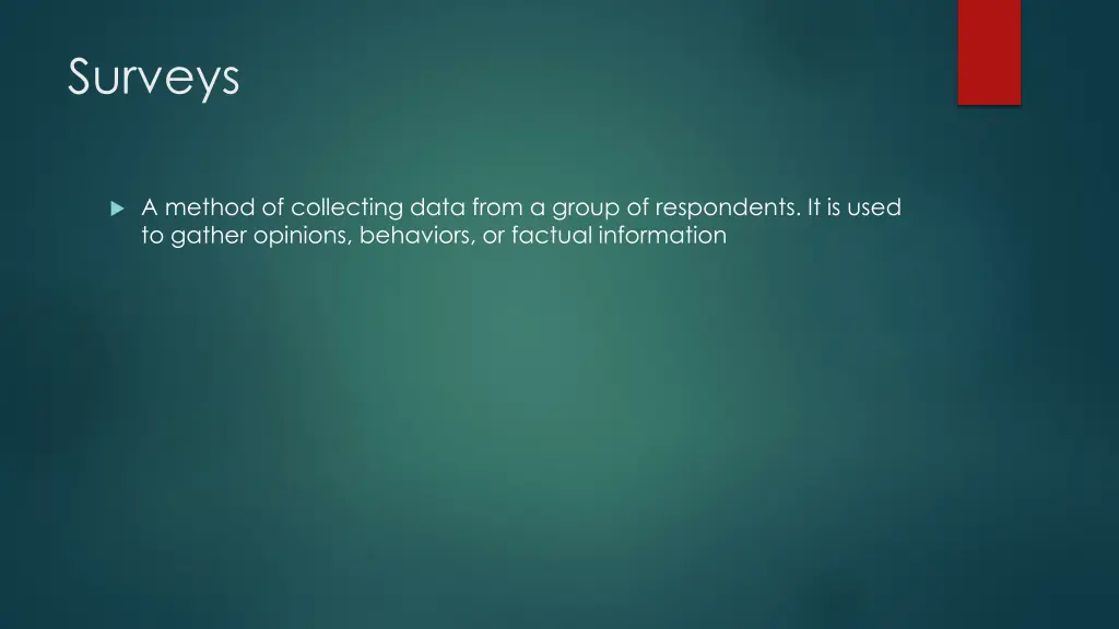 surveys