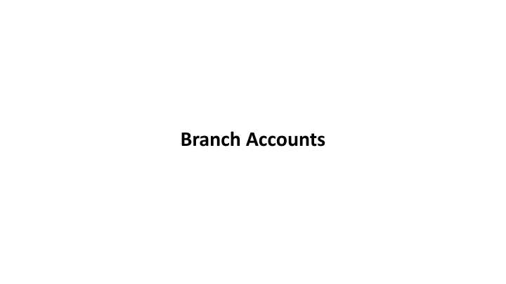 branch accounts