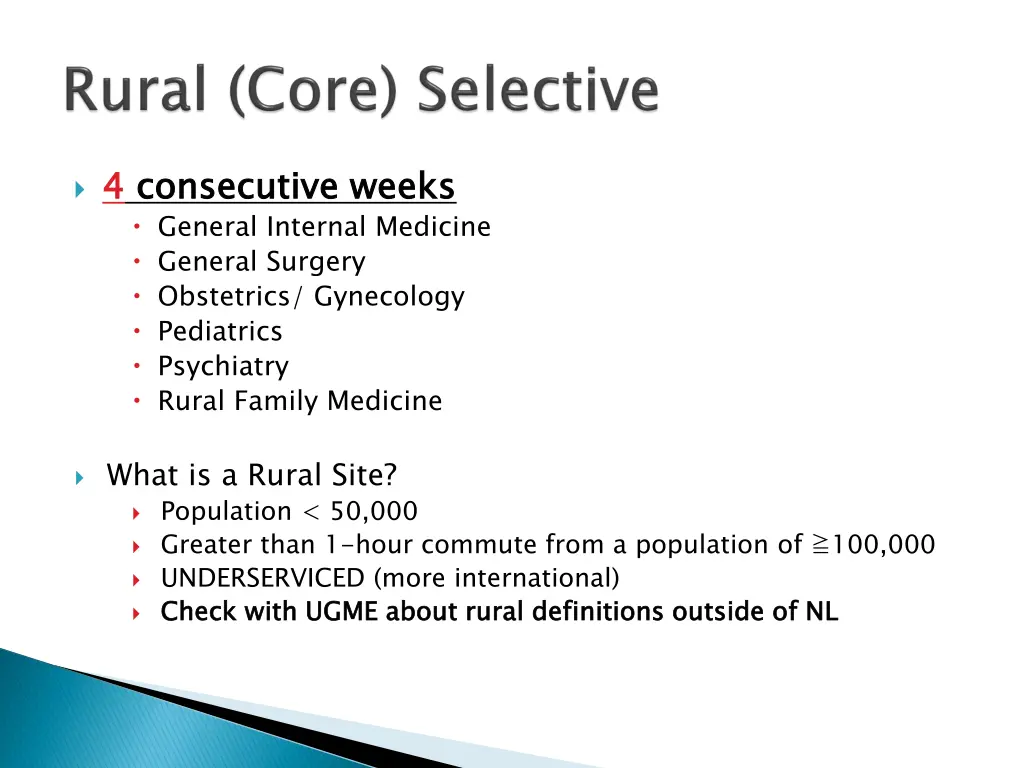 4 4 consecutive weeks general internal medicine