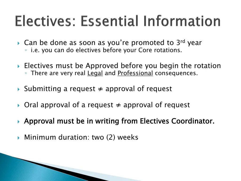 can be done as soon as you re promoted