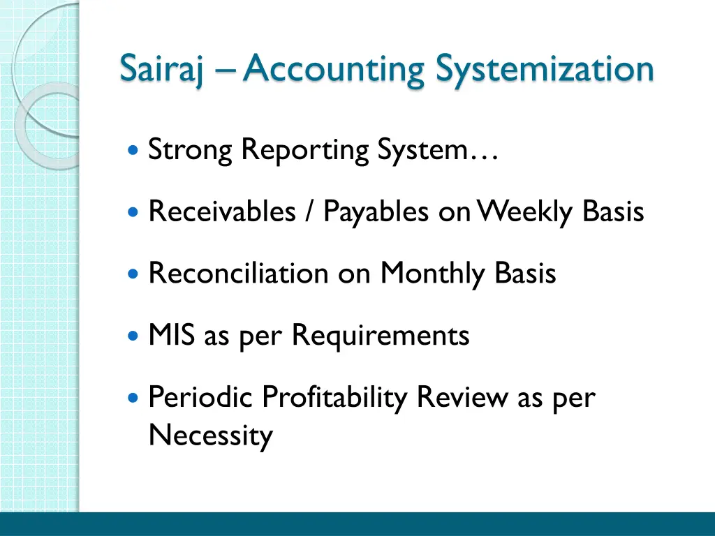 sairaj accounting systemization