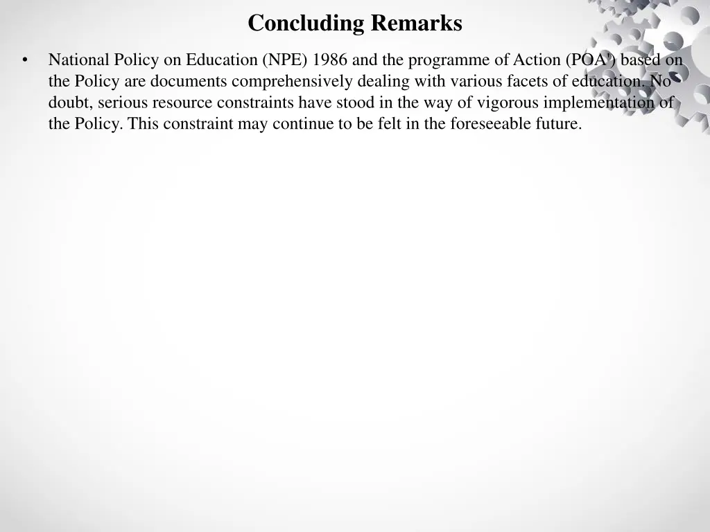 concluding remarks