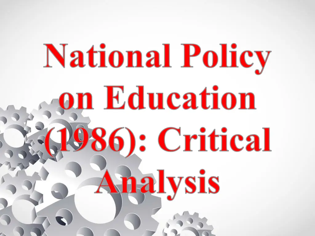 national policy on education 1986 critical