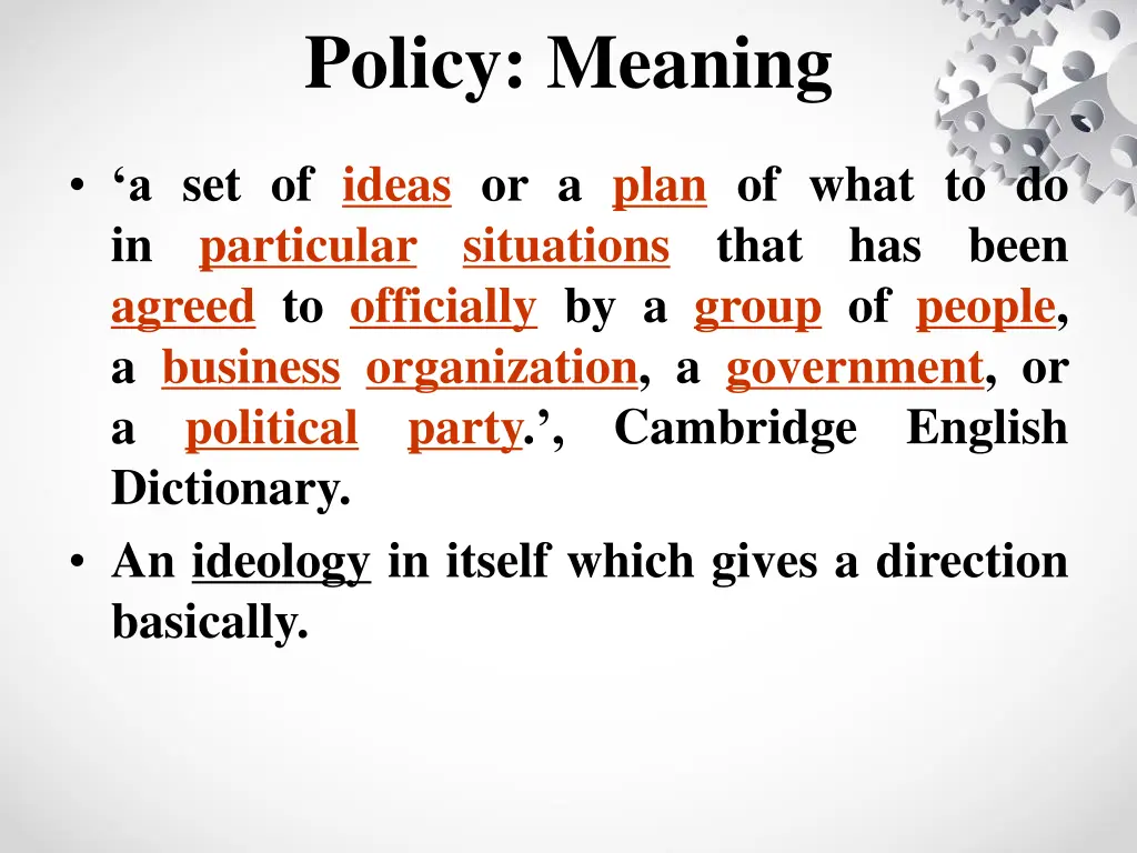 policy meaning