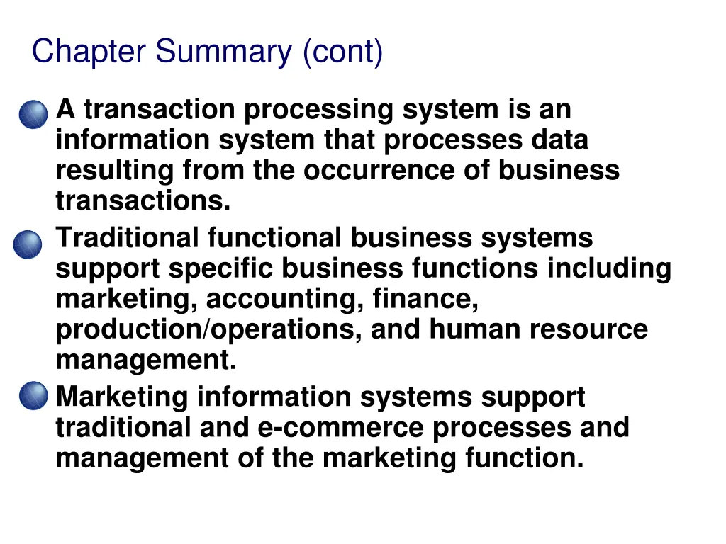 chapter summary cont