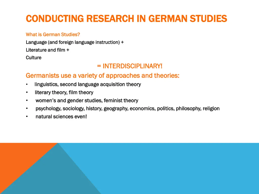 conducting research in german studies conducting