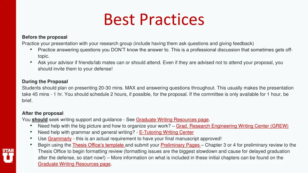 best practices