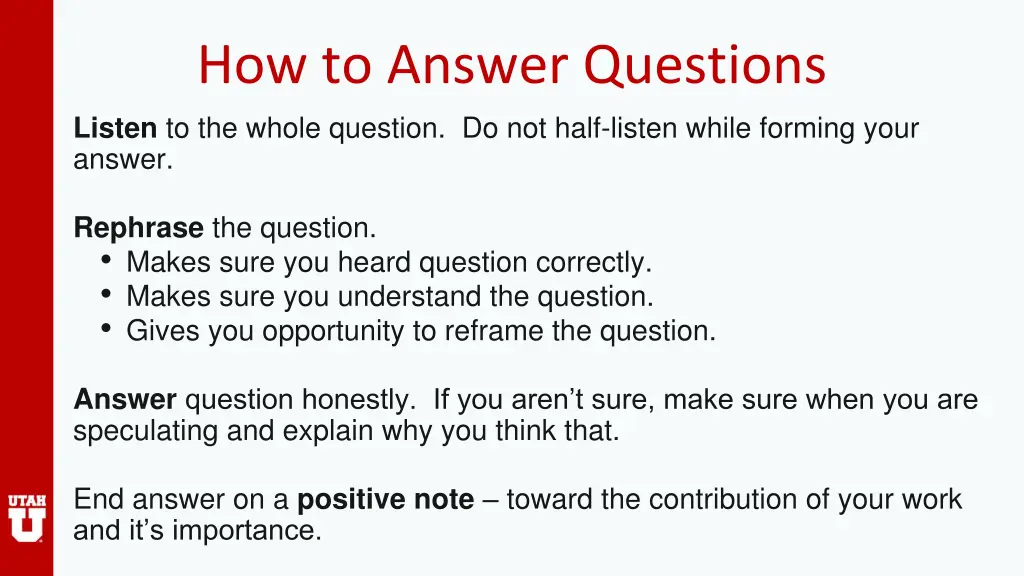 how to answer questions listen to the whole