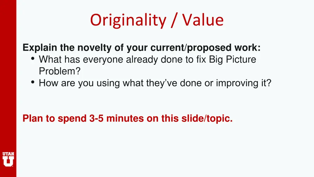 originality value