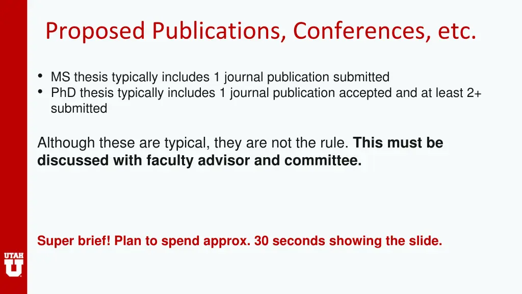 proposed publications conferences etc