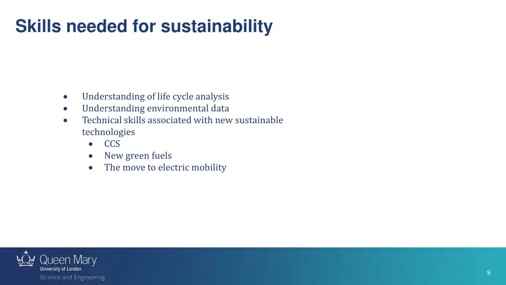 skills needed for sustainability