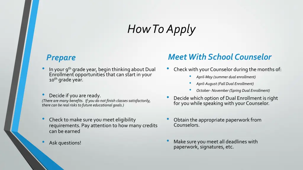 how to apply