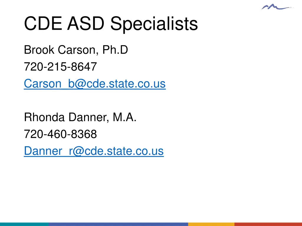 cde asd specialists