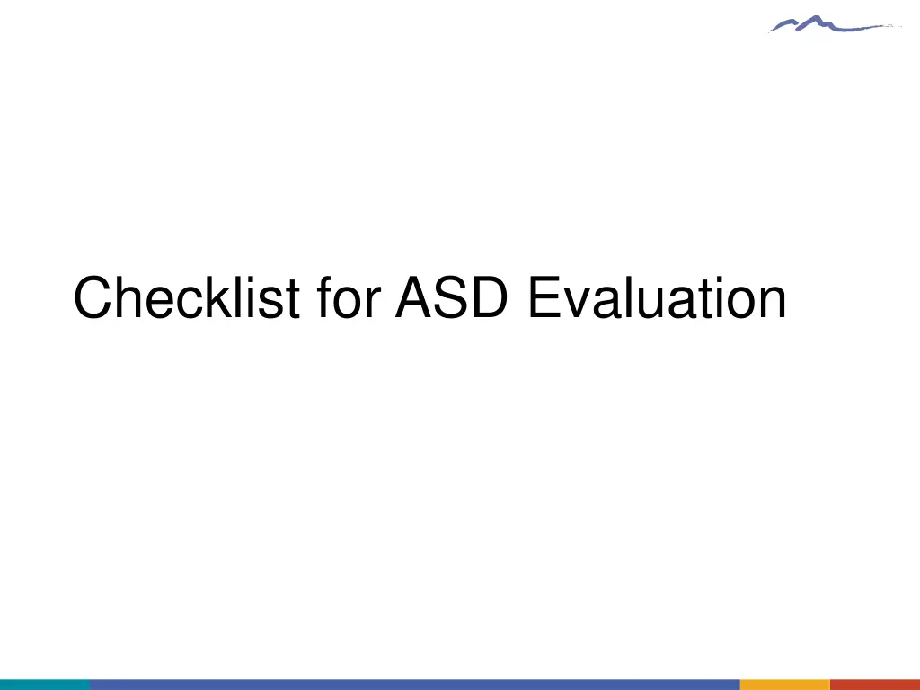 checklist for asd evaluation